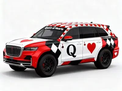 Queen of Hearts Racing SUV 3D Model Low-poly 3D model