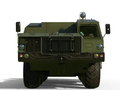 MAZ-543 M Uragan Truck 3D model
