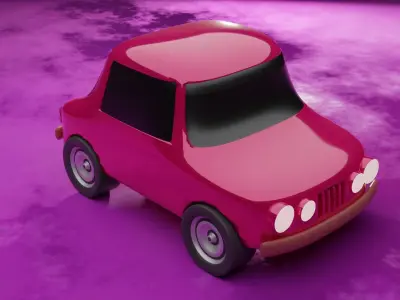 Old School Toy Car 3D model Free low-poly 3D model