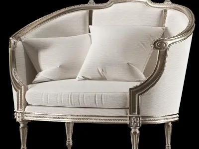 roberto giovannini and eloquence sofa and armchair set 3D model