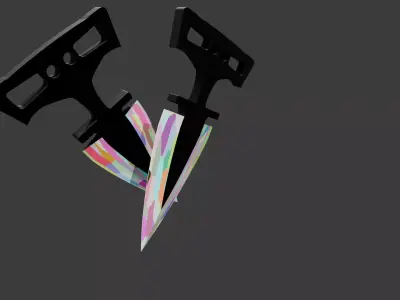 knife poke Low-poly 3D model
