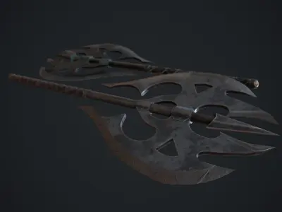 Axe Fantasy Game 3d model Low-poly 3D model Low-poly 3D model shop