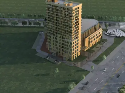 Office Building 3D model 130