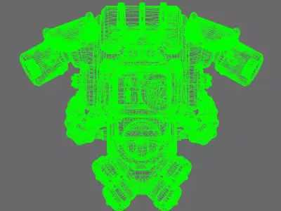 Space Knights V3 Warrior Backpack 3D print model