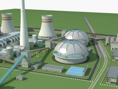 Power Station 3 3D model