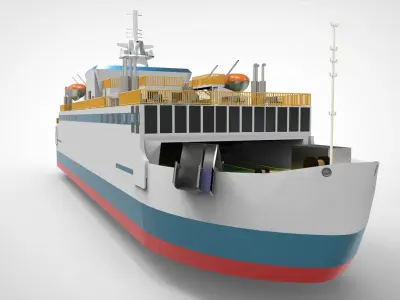 Ferry RoRo 3D model