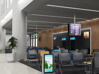  Airport Gates and Waiting Arena 