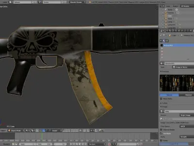 Rifle Low-Poly ak - Free low-poly 3D model