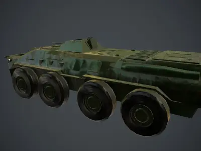 Russian BTR-70 Low-poly 3D model