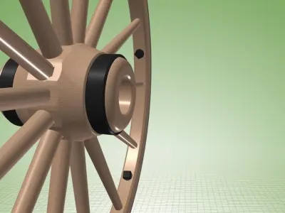 Wagon Wheel Free 3D model