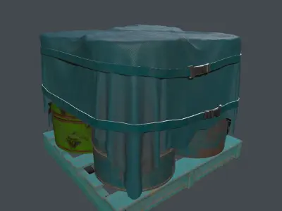 Military Material Low-poly 3D model 3