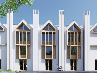 college library Low-poly 3D model