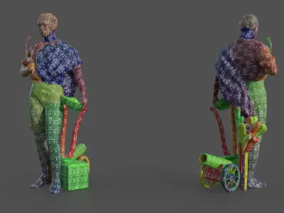  Proletarian Worker Statue 