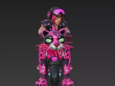  Neon Beast Rider 1 3D model