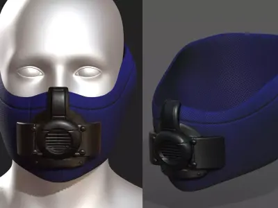 Gas mask helmet 3d model military combat fantasy  3D model