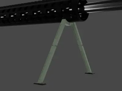 8 Versions of Assault Rifle and Their Associated Components 3D model