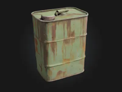 Rusted Metal Canister  Aged Utility with Industrial Grit 3D model