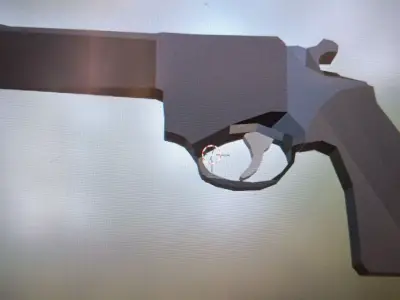 Starting Pistol Free low-poly 3D model