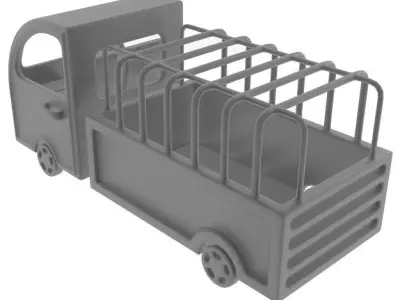 Mini Truck Low-poly 3D model