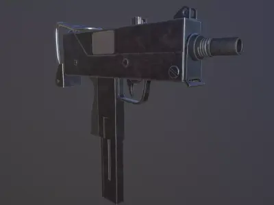 MAC-10 game ready model gun Low-poly 3D model