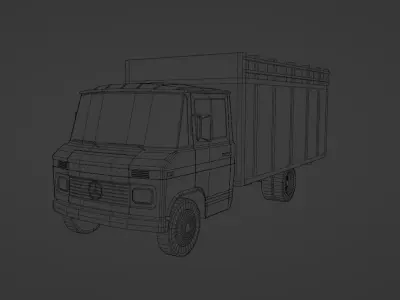 Mercedes Benz T2 Low-poly 3D model