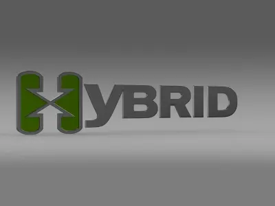 hybrid logo 3D model by Sergey from CGTrader