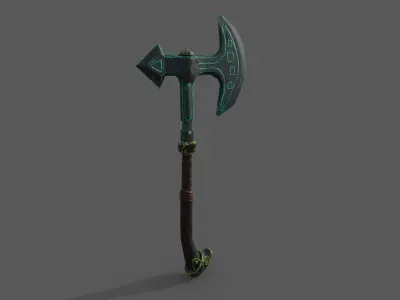Nordic axe - PBR Low-poly 3D model