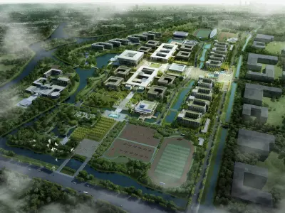 3Dmax fashion city commercial square building 249 3D model
