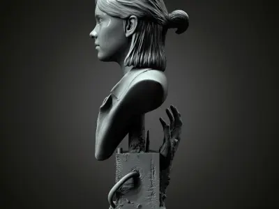 Ellie bust from The Last Of Us Part II  3D print model