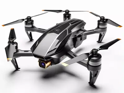 Futuristic Quadrotor Drone 3D model