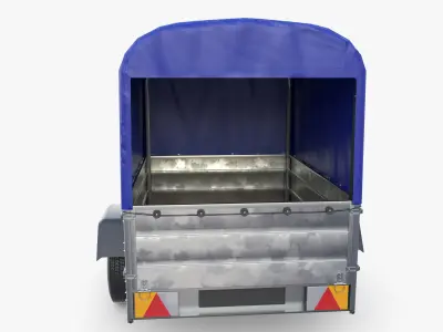 Cargo Trailer v4 Low-poly 3D model