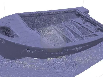 Old crayfish boat 3D model