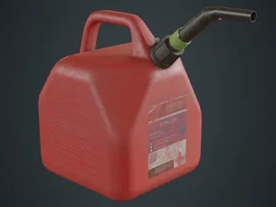 Fuel Can 5B Low-poly 3D model