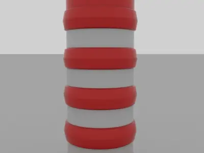 Traffic Pontoon Low-poly 3D model