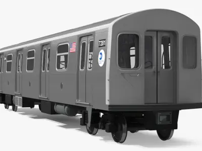  MTA Subway Car R160 for M Line Silver 