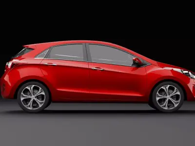 Hyundai i30 Metallic Red 3D model