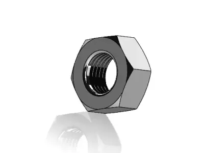 M4 NUT 3D model
