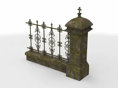 set architecture fence  3D model