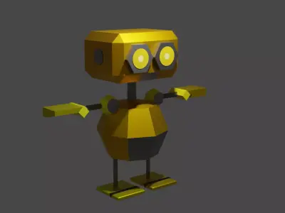 Robot Low-poly 3D model 31