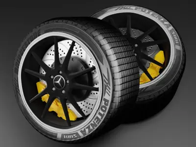 Mercedes-Benz AMG GTR Car Wheels  3D model