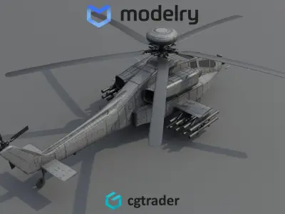 Attack Helicopter 3D model buy