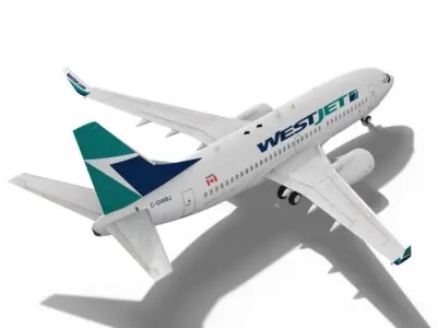 WestJet Boeing 737-700w 3D model