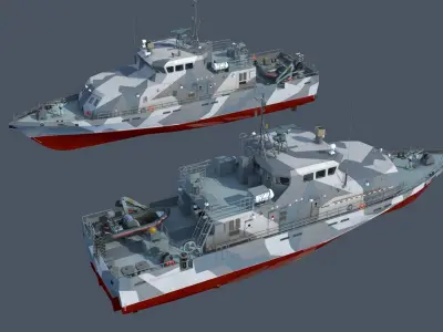 pr 21980 Grachonok-class anti-saboteur ship 3D model