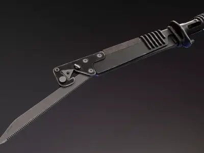 L3A1 Bayonet and Scabbard Low-poly 3D model