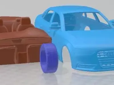 Audi A4 Sedan 2013 Printable Car 3D print model