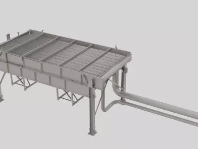 Air-Cooled Heat Exchanger 3d Model  3D model