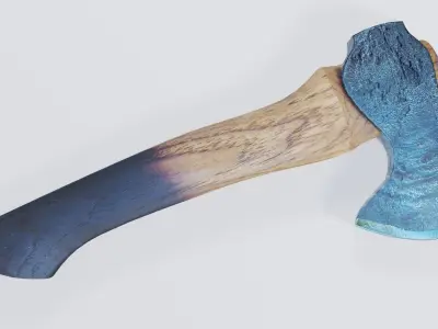 Hatchet Low-poly 3D model get