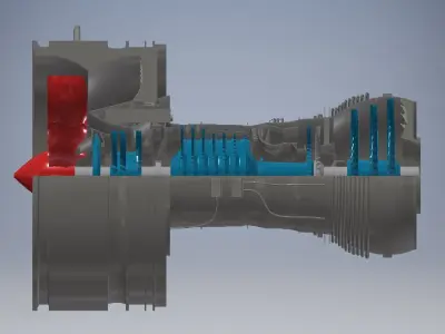 Jet Engine Assembly 3d model 3D model