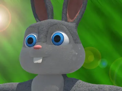 Rabbit 3d Cartoon 3D model Low-poly 3D model