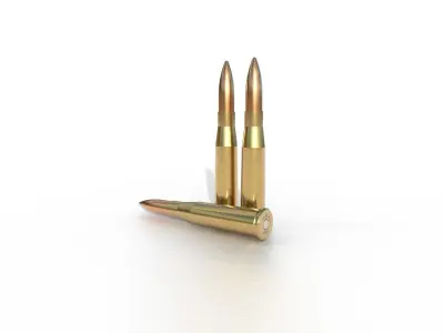 1392mm SR Mauser Anti Tank Ammo Low-poly 3D model